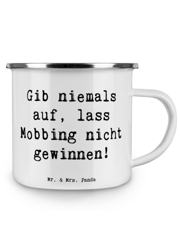 Mr. & Mrs. Panda Becher Spruch Mobbing bewältigen mit Spruch in Weiß