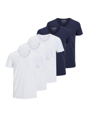 Jack & Jones T-Shirt Essentials in Weiß / dunkelblau