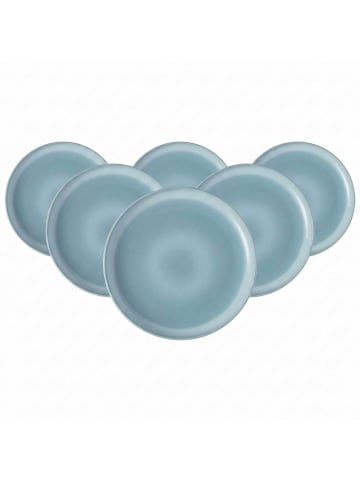 like. by Villeroy & Boch 6er Set Dessertteller Perlemor Aqua in Blau ø 23,8 cm in blau