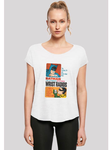 F4NT4STIC Long Cut T-Shirt DC Comics Superhelden Batman TV Serie Wrist Radios in weiß