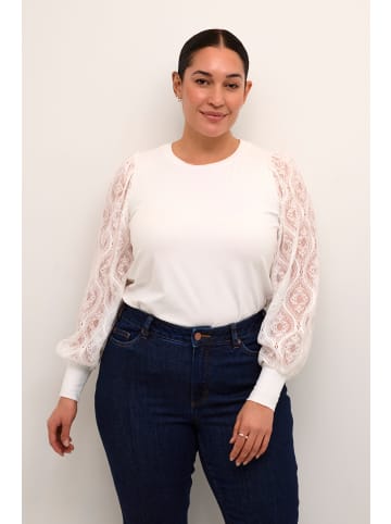 KAFFE curve Langarm-Bluse KCnioma in Chalk