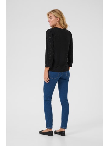 Kaffe Langarm-Bluse KAenya in Black Deep CC.