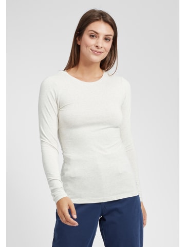 Oxmo Langarmshirt OXMarie 21900021ME Longsleeve in Basic-Optik in dunkelgrau