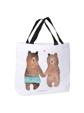 Mr. & Mrs. Panda Strandtasche Bär Freundin ohne Spruch in Weiß