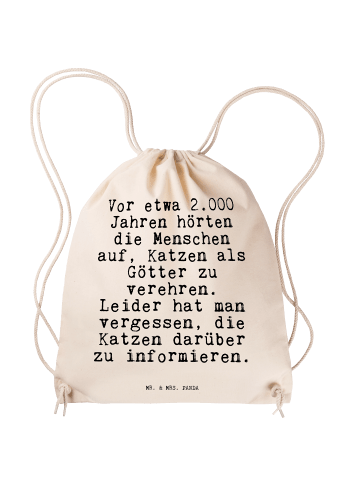 Mr. & Mrs. Panda Stoffbeutel Vor etwa 2.000 Jahren... mit Spruch in Creme