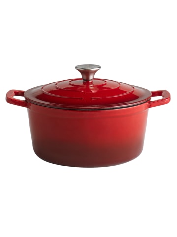 APS Kochtopf mit Deckel in rot, Ø 25 cm, H: 11,5 cm, 4 Liter  