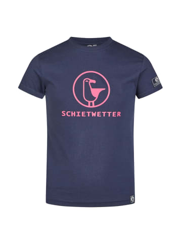 SCHIETWETTER T-Shirt "Lou", 100% Baumwolle, in navy/pink