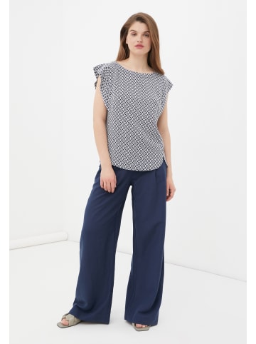Finn Flare Sommerbluse Print in dark blue