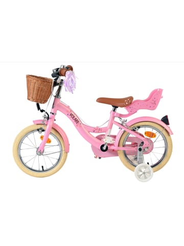 Volare Kinderfahrrad Blossom  14  Zoll ohne Rücktrittbremse in rosa
