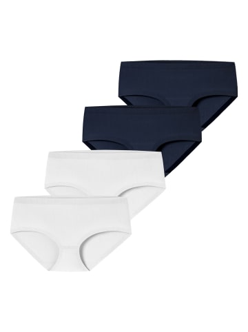 Schiesser Panty Invisible Cotton in weiss, nightblue