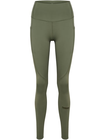 Hummel Leggings Hmlhiit Multisport Damen in DEEP LICHEN GREEN