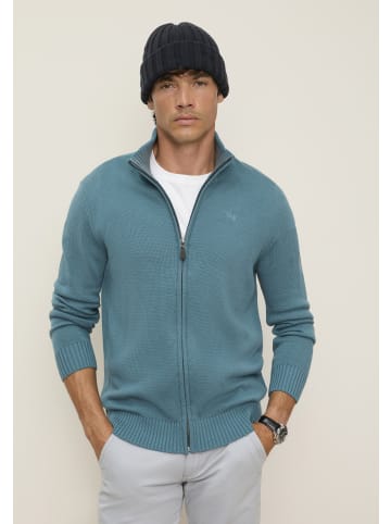Man's World Strickjacke in petrol