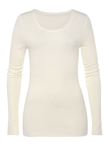 LASCANA Langarmshirt in creme