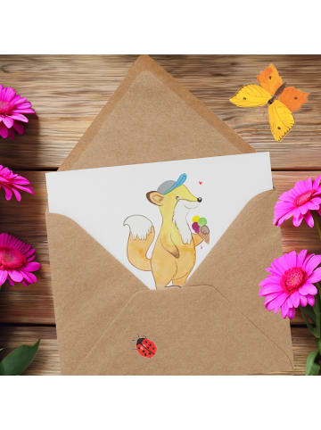 Mr. & Mrs. Panda Grußkarte Sommer Meer Strand mit Spruch in Weiß