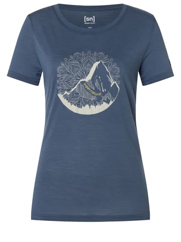 super.natural Merino T-Shirt in blau