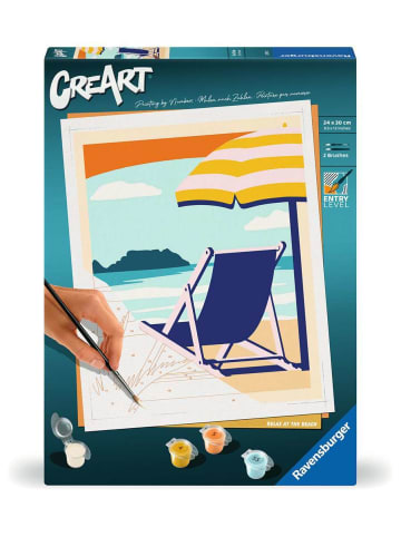 Ravensburger Malprodukte CreArt, Malen nach Zahlen Adults Trend - Relaxen am Strand CreArt Adults Trend Ab 12 Jahre in bunt