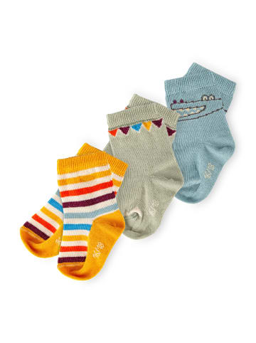 Sigikid Socken-Set 3er Happy Crocodile in bunt