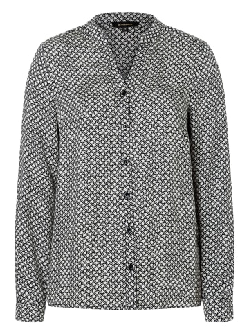 More & More Viskosebluse in circle twotone print black offwhite