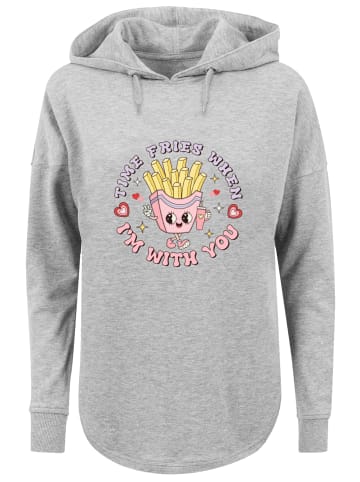 F4NT4STIC Oversized Hoodie Time Fries when I am with you Valentinstag in grau