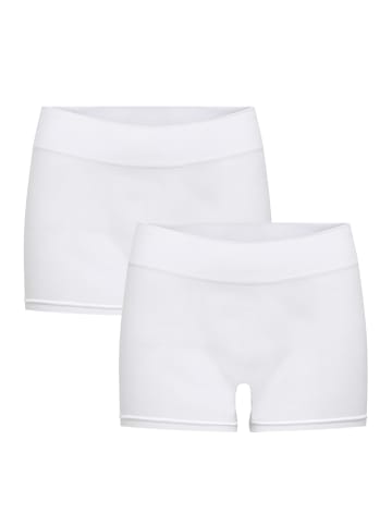 ONLY Elastische Mini Leggins Shorts 2-er Pack Hotpants Hose ONLVICKY in Weiß