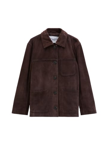 Marc O'Polo DENIM Lederjacke im Barn-Stil regular in Espresso Brown