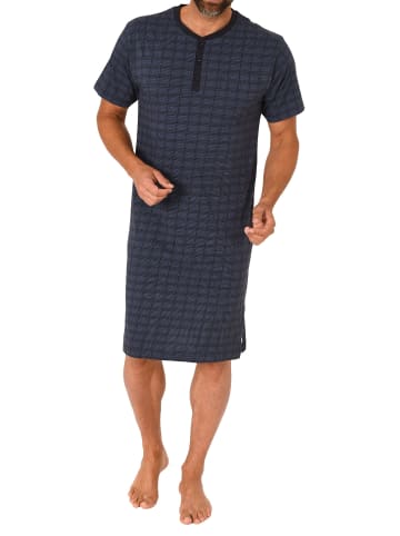 NORMANN kurzarm Nachthemd Knopfleiste am Hals - 78444 in grau