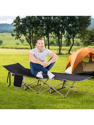 Outsunny Campingbett,190cm x 68cm x 52cm,schwarz