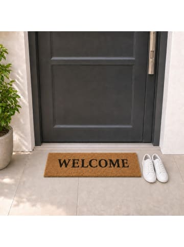relaxdays Fußmatte Welcome in Natur - (B)75 x (T)25 cm