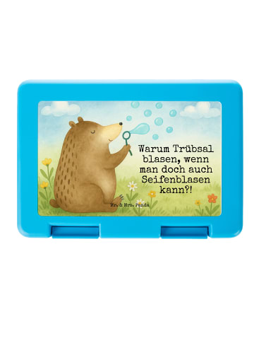 Mr. & Mrs. Panda Bentobox Bär Seifenblasen Design mit Spruch in Weiß