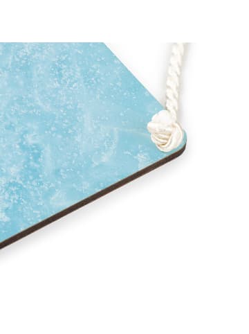 Mr. & Mrs. Panda Türschild Pinguin Angler ohne Spruch in Eisblau