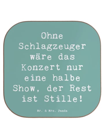 Mr. & Mrs. Panda Untersetzer Spruch Schlagzeug Konzert mit Spruch in Meeresbrise