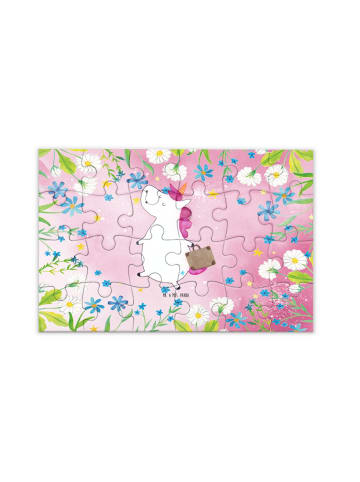 Mr. & Mrs. Panda Puzzle Einhorn Koffer ohne Spruch in Rot Pastell