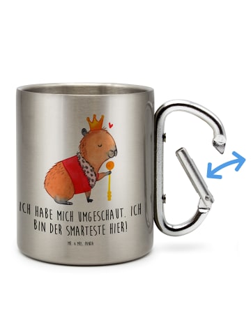 Mr. & Mrs. Panda Tasse Capybara König mit Spruch in Silber