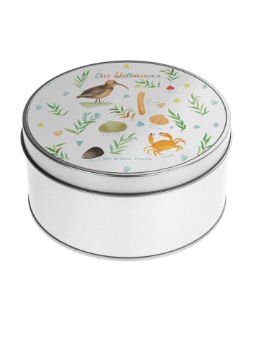 Mr. & Mrs. Panda Blechbüchse Wattenmeer mit Spruch in Bunt