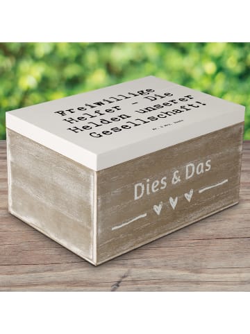 Mr. & Mrs. Panda Dekokiste Spruch Freiwilliger Held mit Spruch in Weiß
