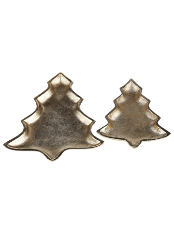 Beliani 2er-Set Schmuckschale DURIAN in Gold