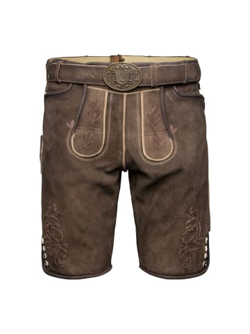 KRÜGER Lederhose Jendrik in braun