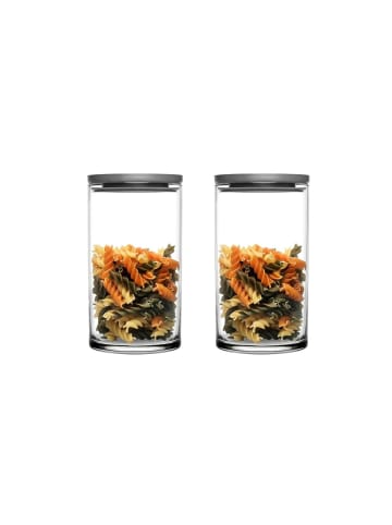 Pasabahce Pasabahce Vorratsgläser 2er Set  transparentem Design, 730ml, in Grau