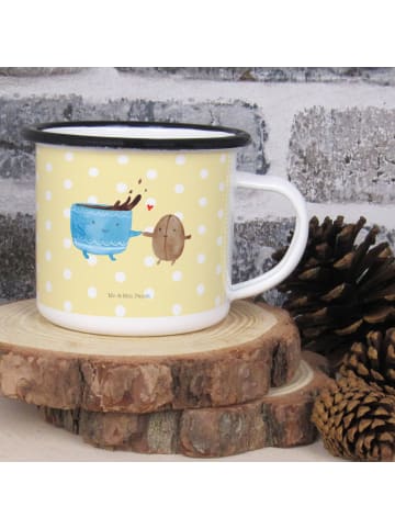Mr. & Mrs. Panda Teetasse Kaffee Bohne ohne Spruch in Gelb Pastell
