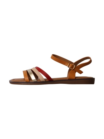 Poti Pati Flache Sandalen mit Riemchen Gelb