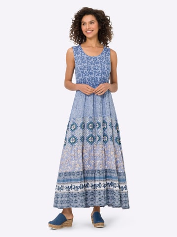 Heine Jerseykleid in jeansblau-bleu-bedruckt