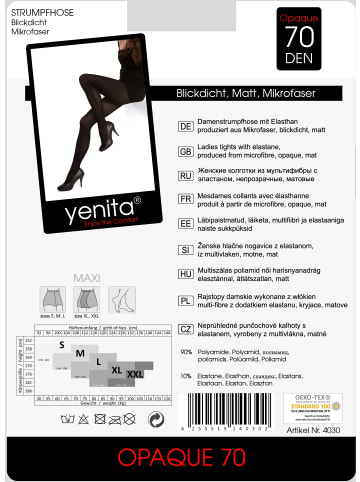 Yenita® Strumpfhose OPAQUE 70 3er Pack in graphit