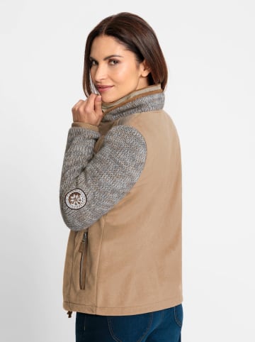 WITT WEIDEN Fleece-Jacke in sand-meliert
