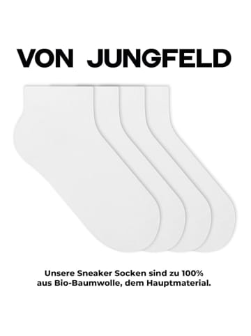 von Jungfeld Sneaker Socken Essentials Set in Pure White