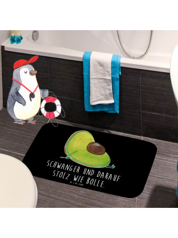 Mr. & Mrs. Panda Badevorleger Avocado Schwangerschaft mit Spruch in Schwarz