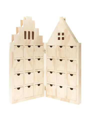 Rico Design Adventskalender-Haus, mit 24 Schubladen, FSC 100%