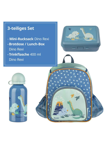 Sterntaler 3er Set Rucksack, Brotdose & Trinkflasch in blau,gruen,motiv
