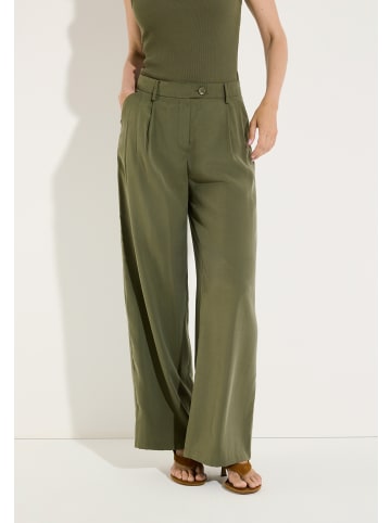 More & More fließende, weite Hose in jungle green