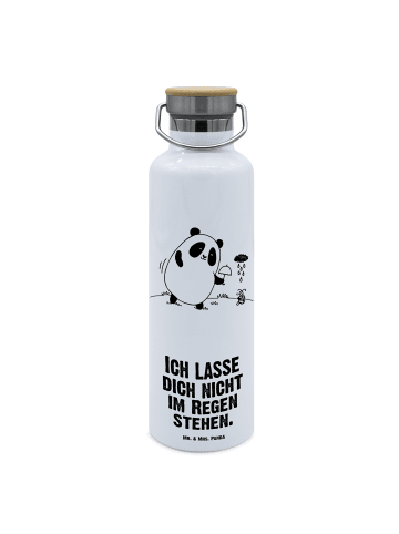Mr. & Mrs. Panda Trinkflasche Panda ZuMenschmenhalt mit Spruch in Weiß