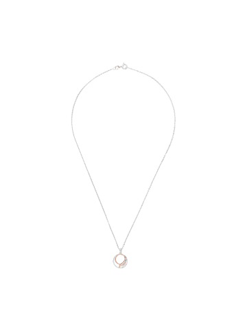 Amor Kette mit Anhänger Silber 925, rhodiniert+rosévergoldet in Bicolor